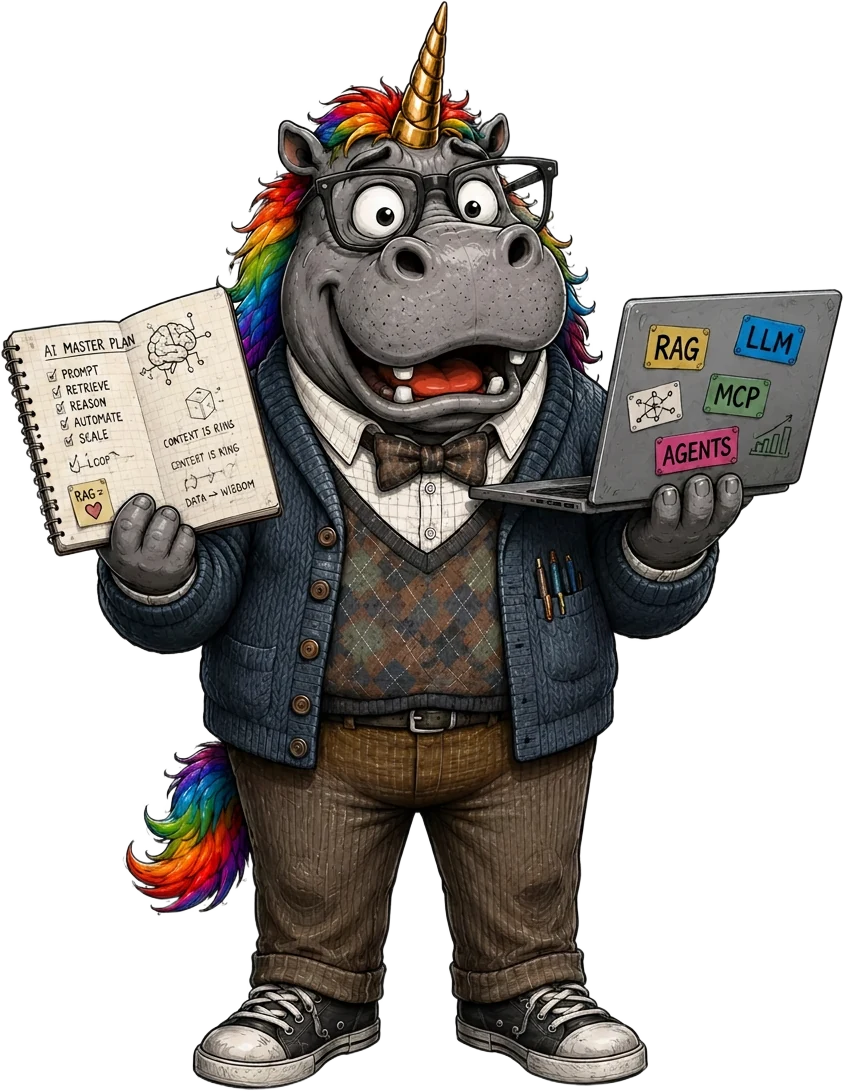 Pitchopotamus como estratega con su plan maestro de IA, listo para evaluar tu historia